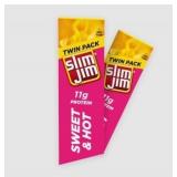 10x Slim Jim Twin Smoked Stick, Sweet & Hot 1.94oz