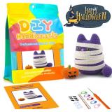 Halloween Crochet Kit for Beginners, Cat & Pumpkin