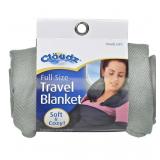 Cloudz Compact Travel Blanket - 42 in x 60 in Grey