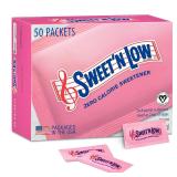 Sweet'N Low Zero Calorie Sweetener Packets, 50ct