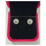 $1,140 App (1.12ct) Moissanite Stud Earrings