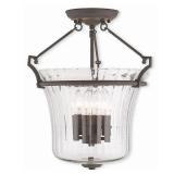 NEW $100 (15.5') 4 Light Wide Semi Flush Mount