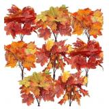 NEW 12 Pack Autumn Artificial Maple Leaf Vine