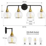 NEW $155 Black and Gold Bathroom Vanity Light