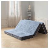 SEALED $145 (f) Portable Tri-Fold Mattress 4...