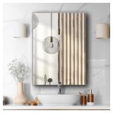NEW $85 Thin Frame Metal Wall Mounted Mirror