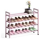 NEW $60 4-Tier Expandable Shoe Rack (18'-33')
