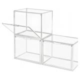 NEW $80 Clear Stackable Plastic Storage Bins