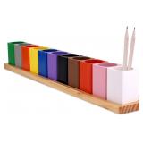 New $41 Wooden Colored Pencil Holder,...