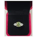 $1,800 App (3.00ct) Moissanite 2 Heart Ring Sz7