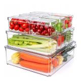 NEW $33 10 Pack Refrigerator Pantry Organizer Bins