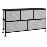 NEW $79 Amazon Basics Extra Wide Fabric 5-Drawer