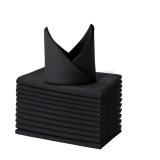 12-pcs (20'x20') Black Cloth Napkins