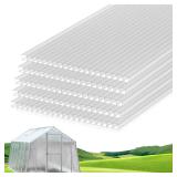 SEALED $113 (4'x2'x6mm) 12pcs Polycarbonate Clear