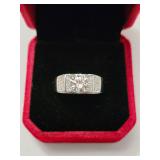 $1,440 App (2.25ct) Men's Moissanite Ring Sz10 1/2
