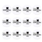 NEW 12PK 'Team Groom' Badges Party Gifts