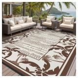 New $80 Outdoor Rug 5x8 ft Reversible Patio Rug...