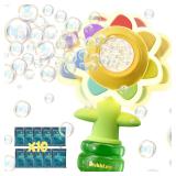 NEW Flower Bubble Gun w/LED Lights, Rechargeable