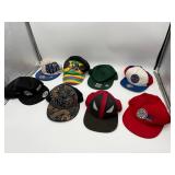 8 Assorted Snapback & Trucker Hats Lot