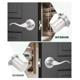 NEW $54 (3Pck) Satin Nickel Passage Door Handle