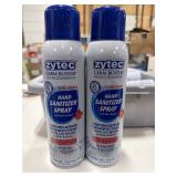 NEW 2PK Zytec Sanitizer Spray