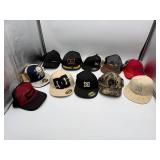 11 Men's Snapback & Fitted Hats Lot