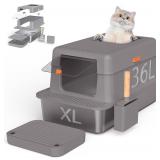 New $96 Stainless Steel Cat Litter Box with...