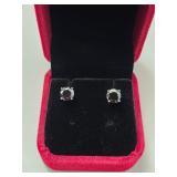 $1,000 App (2.00ct) Black Moissanite Stud Earrings