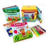 NEW $80 Kids Color Me Bath Books & Markers Set
