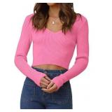 SEALED (L) Women's V Neck Sweater w/ Long Sleeve