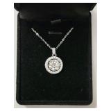 $2,800 App (3.00ct) Moissanite Pendant & Chain
