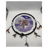 Native Wolf Dream Catcher 24' Wall Decor