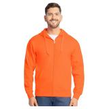 NEW (M) Unisex Adult Safety Orange Full Zip Hoodie