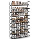 DAMAGED $58 SONGMICS 10-Tier Shoe Rack, Shoe...