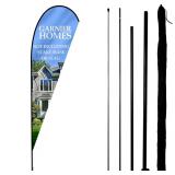 New $39 Anley Teardrop Feather Flagpole Set -...