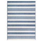 New $89 Robin Striped Coastal Blue 5 ft. x 8...