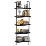 New $75 NEW aboxoo Ladder Shelf Black Wooden...