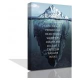 SEALED $36 Motivational Wall Art Iceberg Quotes...