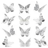 NEW $36 48PK 3D Butterfly Wall Decals Removable
