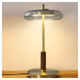 NEW $90 Brass Base Mushroom Table Lamp (15.4 in)