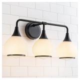 New $126 Black Bathroom Light Fixtures 3-Lights...
