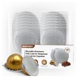 NEW 100PK Reusable Pods for Nespresso Capsules