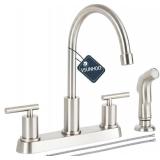 OPENED $113 Kitchen Faucet, 2 Handle Comercial...