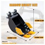NEW $154 7.87in/200mm Mini Excavator Bucket