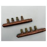Copper PEX Manifold Set of 2 (4-Port)