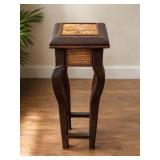 $200 Hand-Carved Wooden Plant Stand (23')