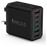 NEW 40W Fast Charger 6-in-1 USB C/USB A