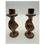 African Style Candle Holders Set (2pcs)