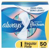 SEALED (Sz1) 50PK Always Infinity Flex Foam Pads