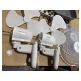 DAMAGED Set of 2 Wall Fans White 17 inch